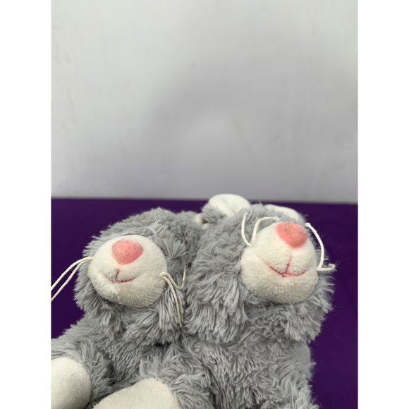 Unipak 2 Small Gray Bunnies7 Inches Long Plush Stuffed Animals - Picture 9 of 10